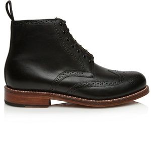 Grenson Alfred Wingtip Brogue Leather Ankle Boots